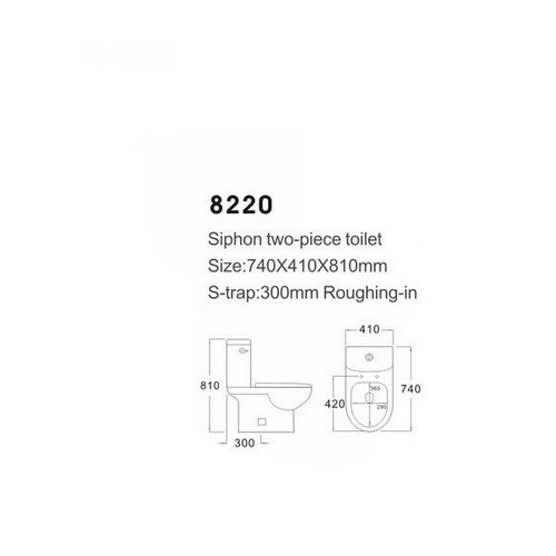 cUPC Certified Siphonic Two Piece Toilet