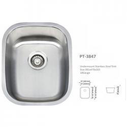 Single Bowl Stainless Steel Kitchen Sink, Brushed Satin