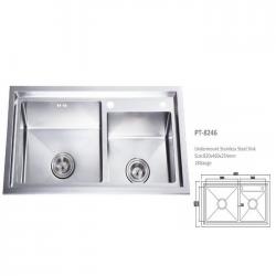 Top Mount 40/60 Double Bowl Stainless Steel 16 Gauge Kitchen Sink